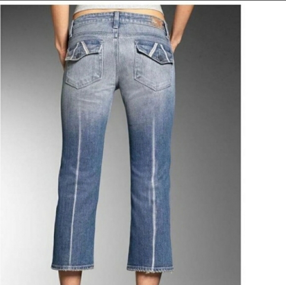 PAIGE Fairfax Cropped Medium Wash Jeans Sz 28 - Picture 1 of 10
